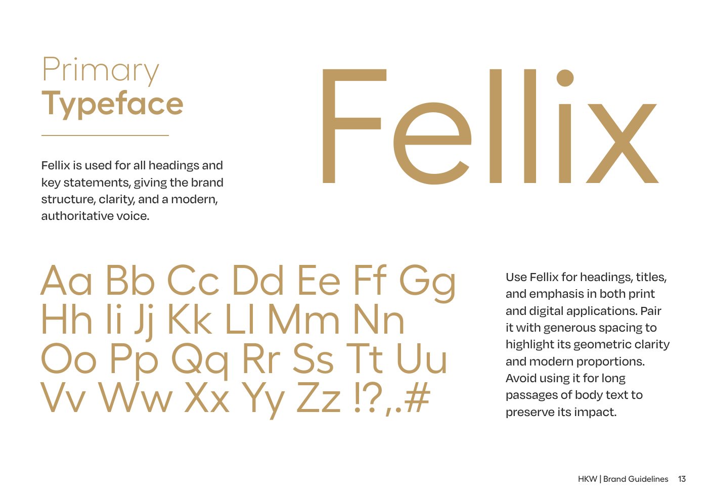Primary typeface: Fellix