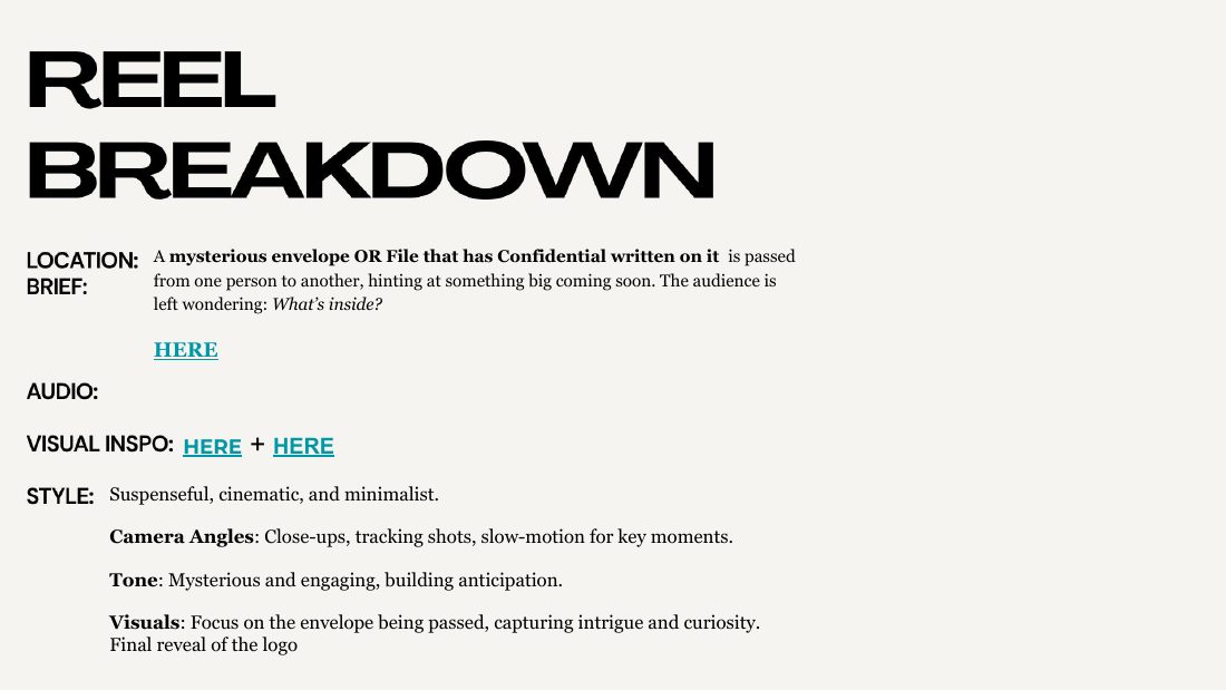 Reel breakdown: the confidential envelope