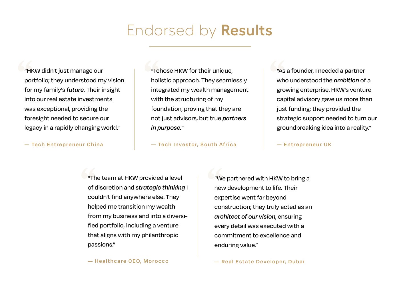Endorsed by results