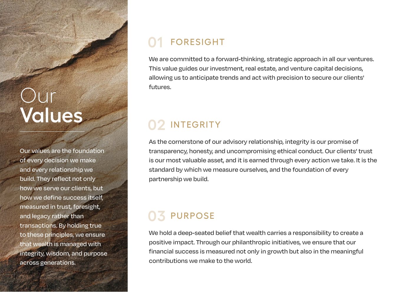 Our values