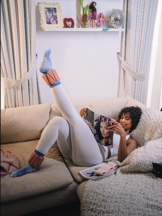 Reading Vogue with Krump ankle weights