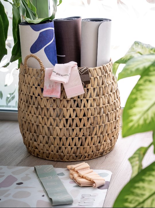 Basket of Krump mats, socks and bands