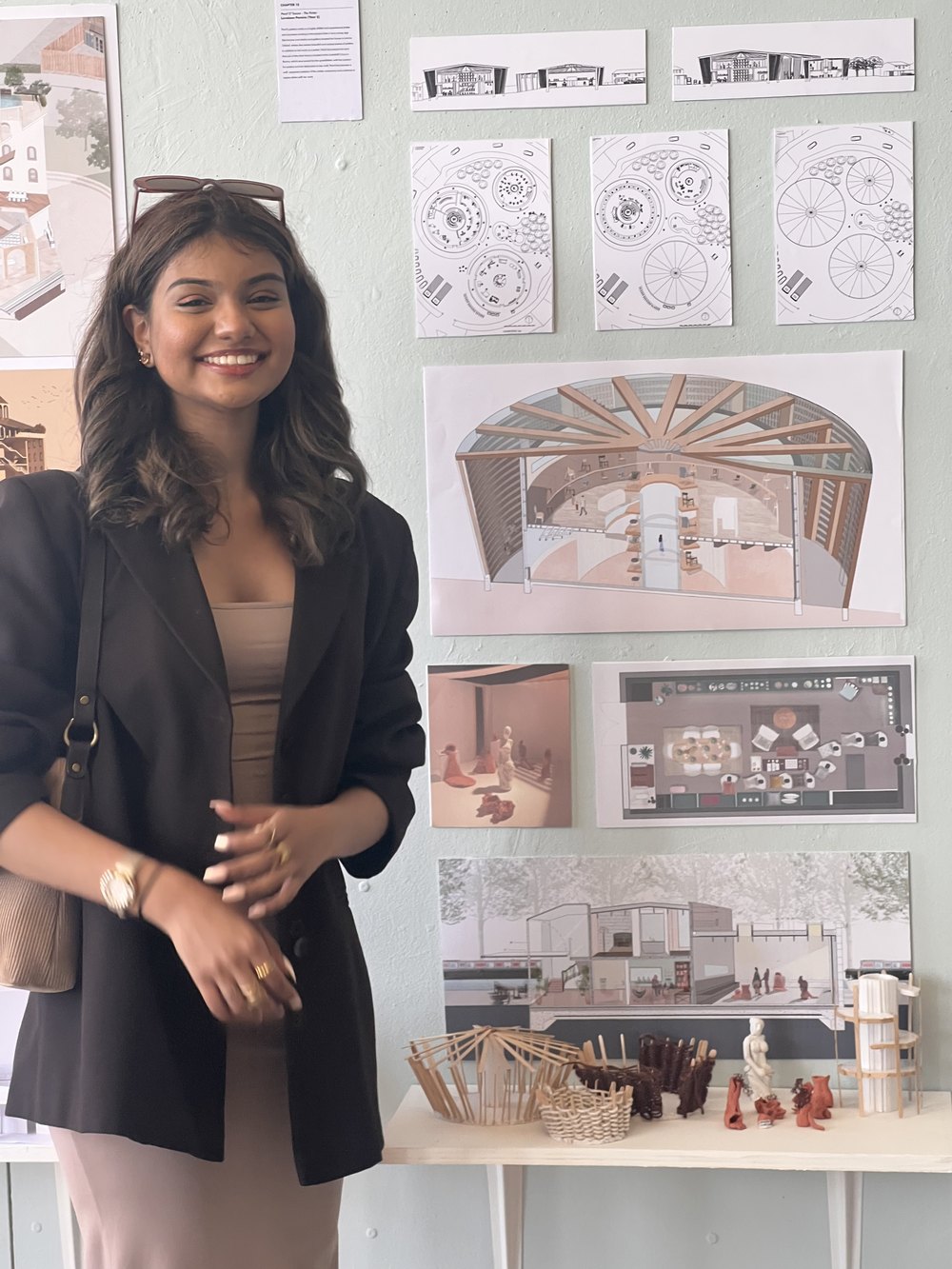 Loveleen at her architecture exhibition