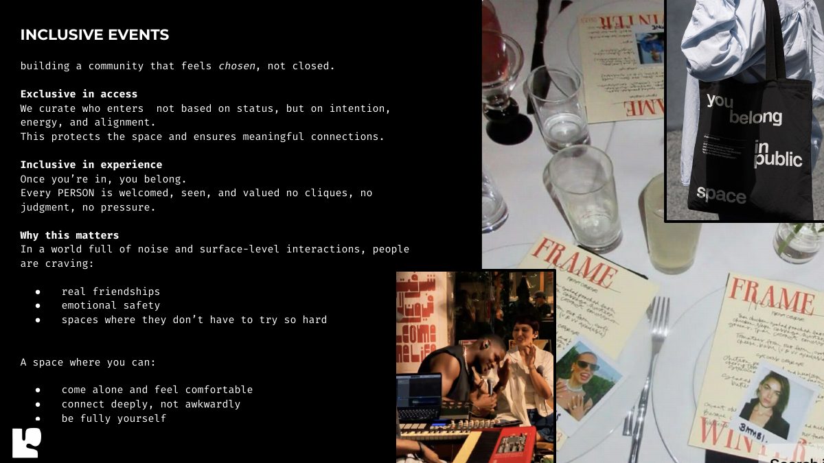 Proposal page: Inclusive events